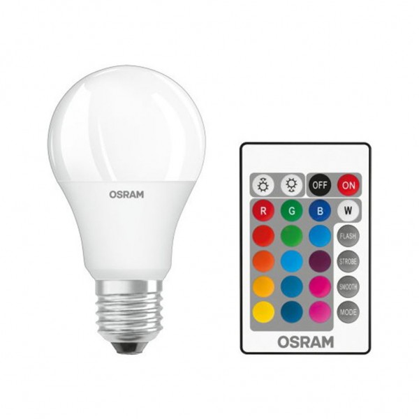 Λάμπα LED Κλασική 9W 806LM E27 230V RGBW Dimmable with remote control