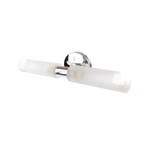 Φωτιστικό μπάνιου απλίκα με γυαλιά αμμοβολή με διάφανα άκρα  InLight  Χρωμίου 2XG9